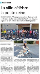 article Mallemort à Bicyclette